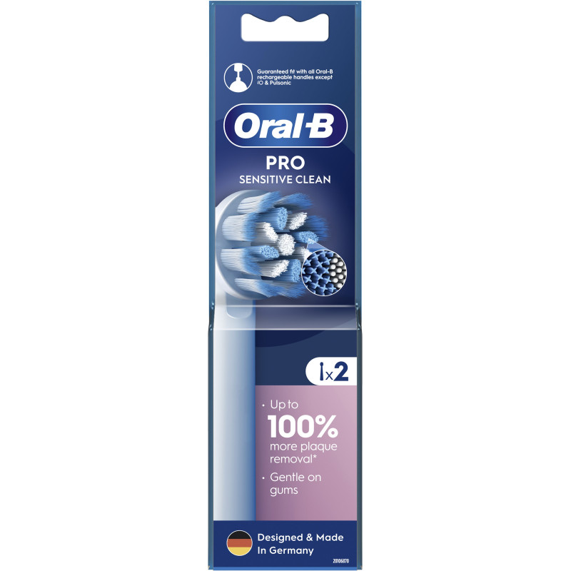 Насадки для електричної зубної щітки Oral-B Pro Sensitive Clean, 2 шт білі (8006540847923)
