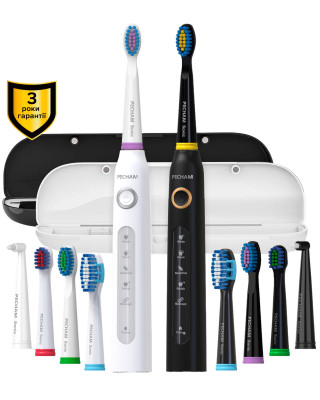Набір зубних щіток Pecham Black and White Travel Set PC-084 (0290119010100)
