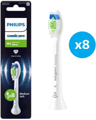 Насадки для зубної щітки Philips Sonicare W2 Optimal White 8шт (HX6068/87)