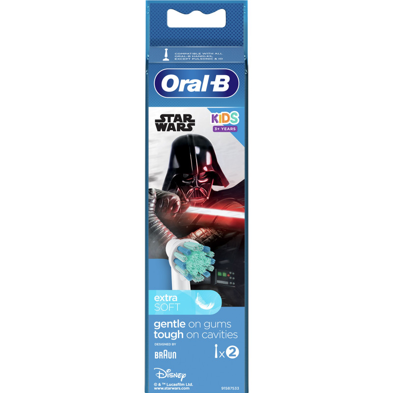 Насадки для зубної щітки Oral-B Kids Зоряні війни, 2 шт (4210201388005)