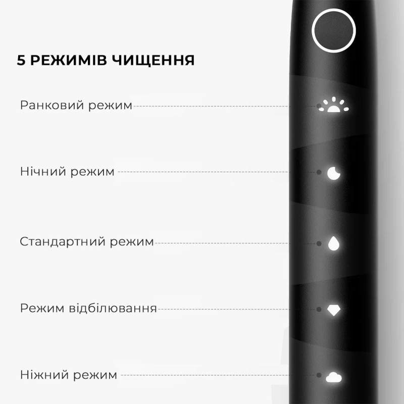 Зубна щітка Oclean Flow S Electric Toothbrush Black (6970810557343)
