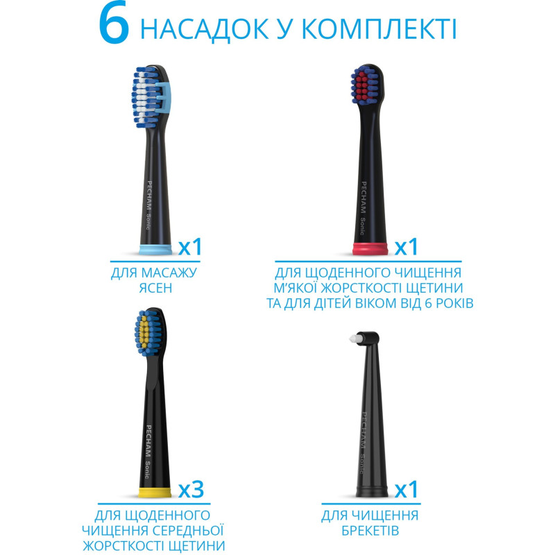 Електрична зубна щітка Pecham Travel PC-085 Black