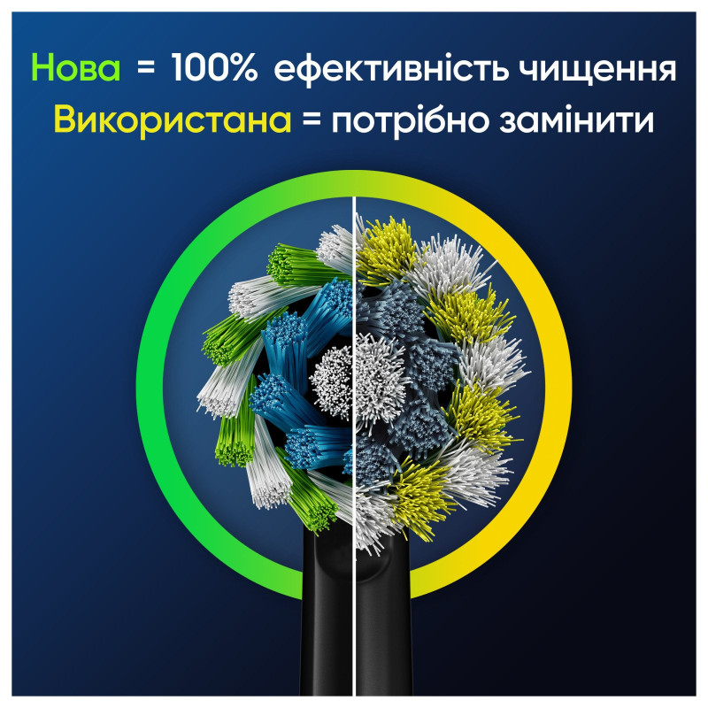Насадки для електричної зубної щітки Oral-B Pro Cross Action Чорні, 4 шт (8006540847671)