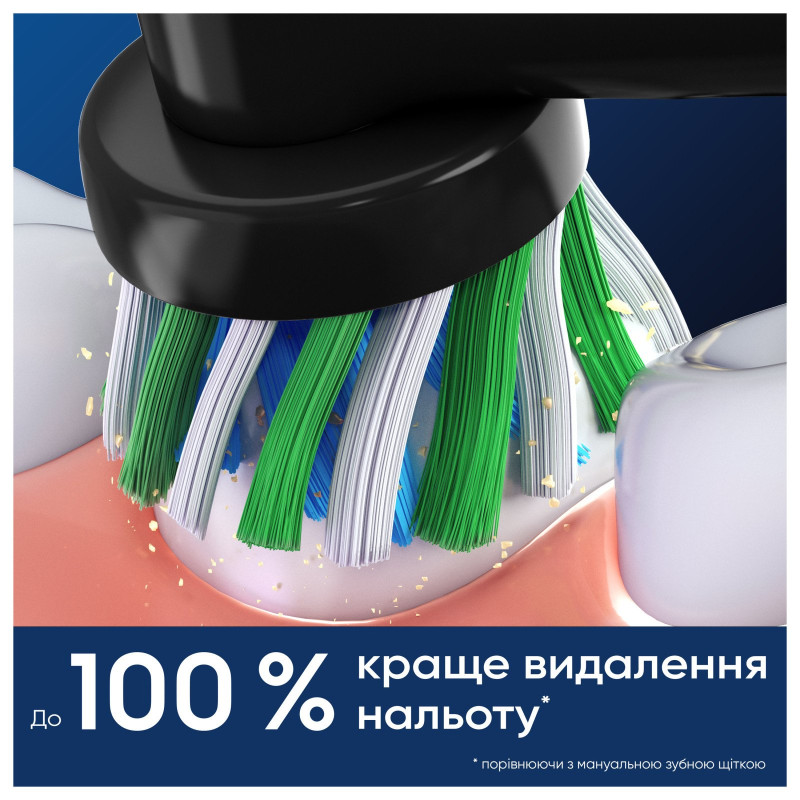 Насадки для електричної зубної щітки Oral-B Pro Cross Action Чорні, 4 шт (8006540847671)