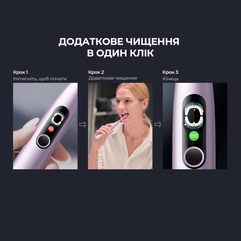 Зубна щітка Oclean X Pro Digital Electric Toothbrush Purple (6970810553475)