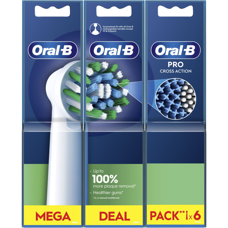Насадка для зубної щітки Oral-B Pro Cross Action, 6 шт (8006540847879)