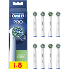 Насадки для електричної зубної щітки Oral-b Braun Pro Cross Action, 8 шт білі (8006540847855)