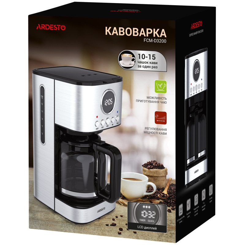 Кавоварка Ardesto Steel Collection FCM-D3200