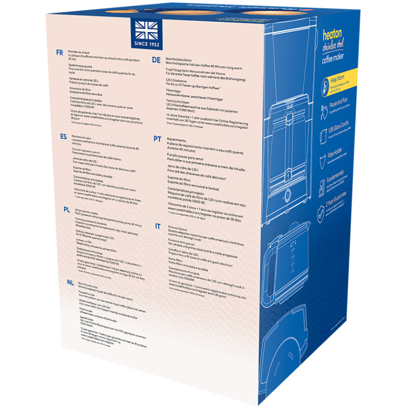 Кавоварка RUSSELL HOBBS 27400-56 Heaton Coffee Maker