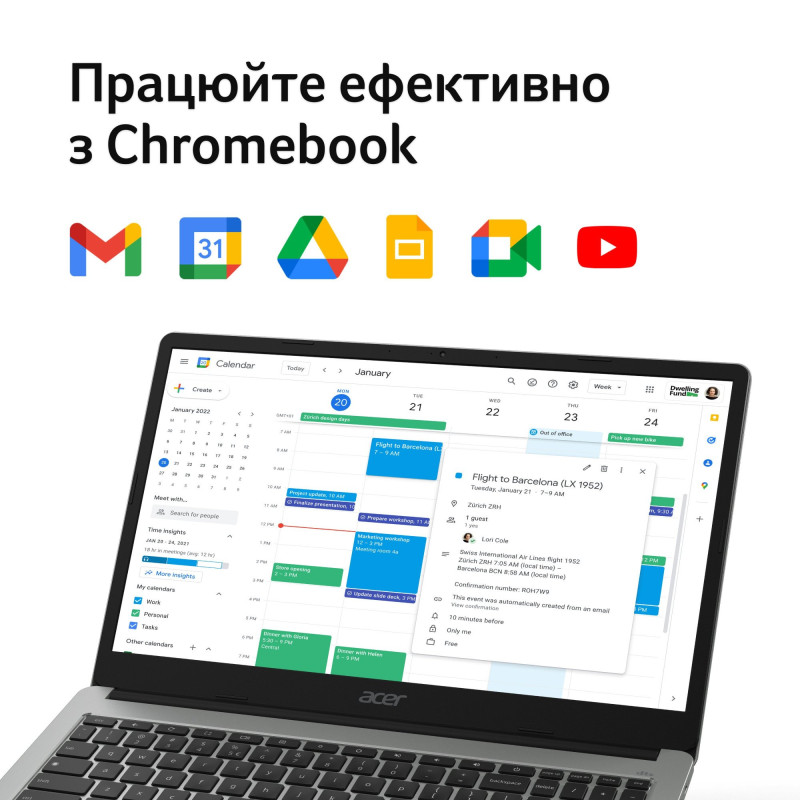 Ноутбук Acer Chromebook CB315-4HT (NX.KBAEU.001)