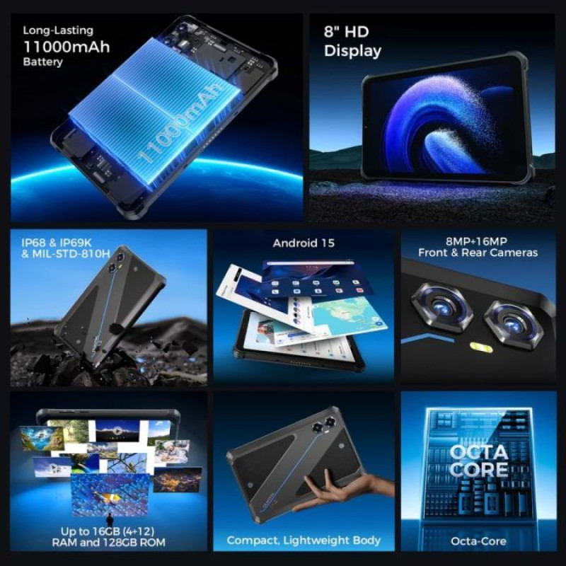 Планшет Oukitel RT3 plus 4/128GB LTE Black