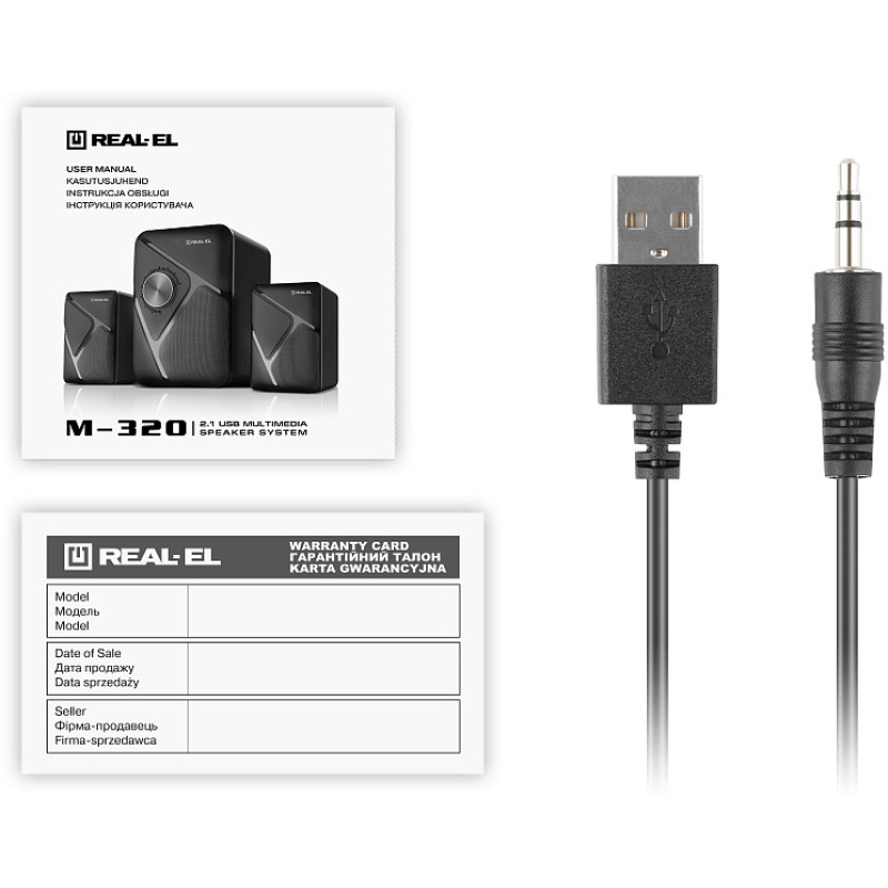 Акустична система REAL-EL M-320 Black (EL121300014)