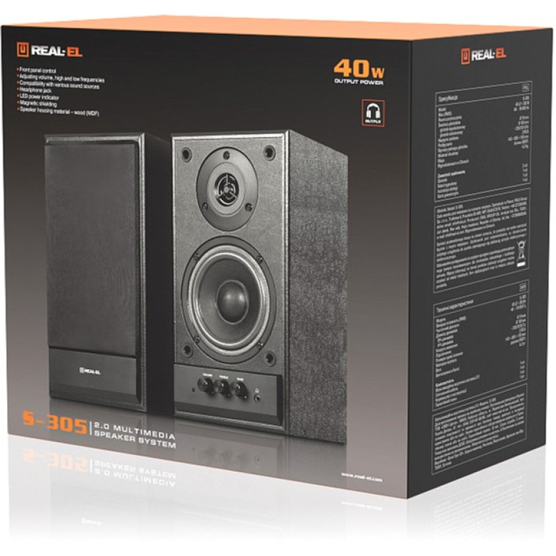 Акустична система REAL-EL S-305 Black (EL121200012)