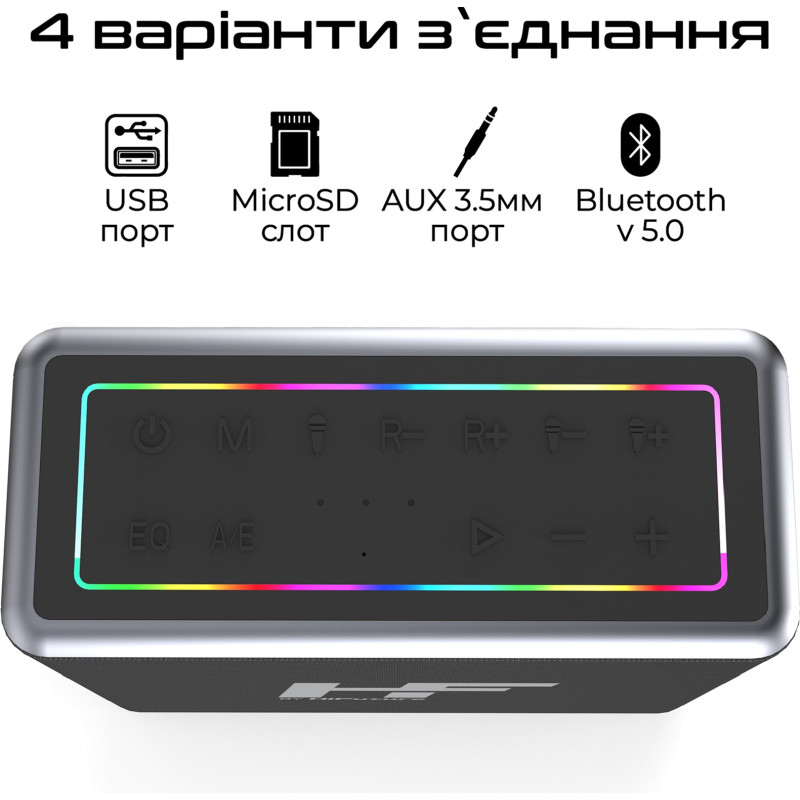 Портативна акустика HiFuture MusicBox 100W Silver (musicbox.silver)