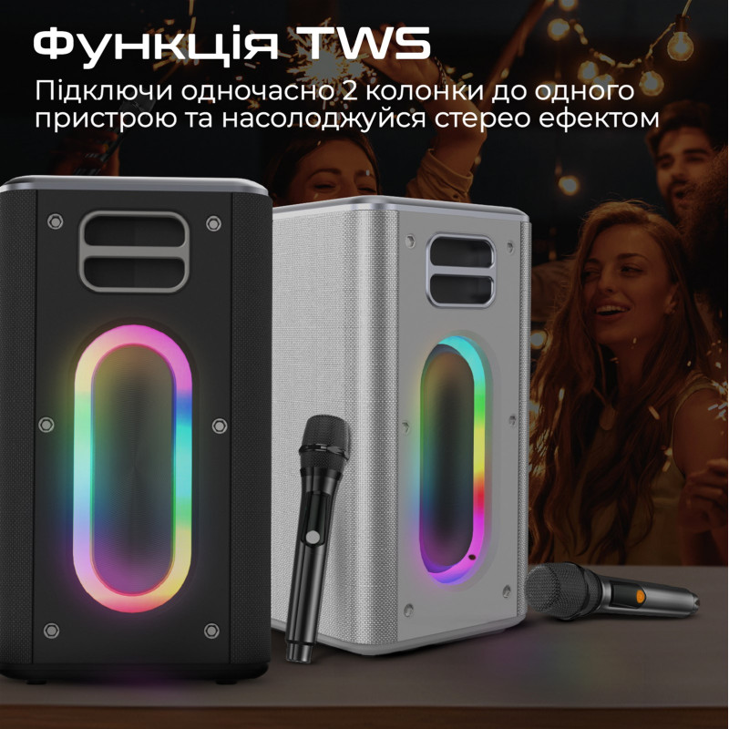 Портативна акустика HiFuture MusicBox 100W Silver (musicbox.silver)