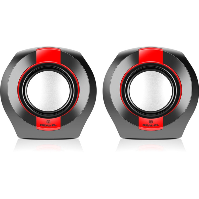 Акустична система REAL-EL S-50 Black/Red (EL121100008)