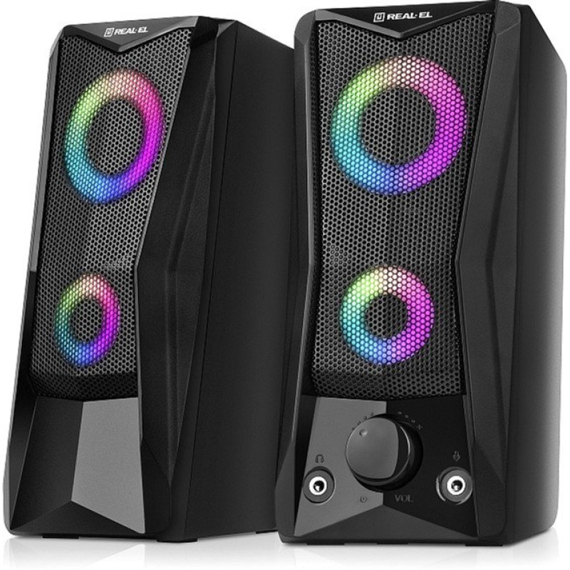 Акустична система REAL-EL S-107 USB Black (EL121100017)