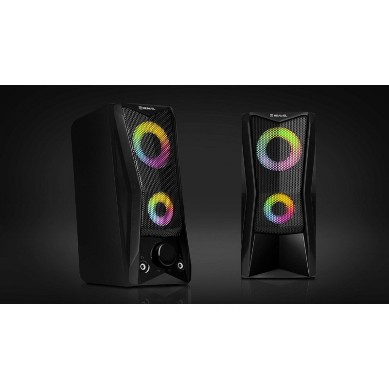 Акустична система REAL-EL S-107 USB Black (EL121100017)