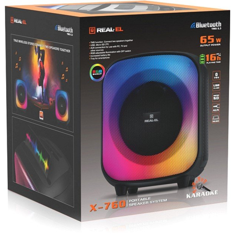 Акустична система REAL-EL X-760 Black (EL121600029)