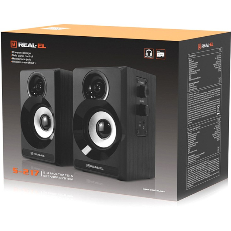 Акустична система REAL-EL S-217 Black (EL121200013)