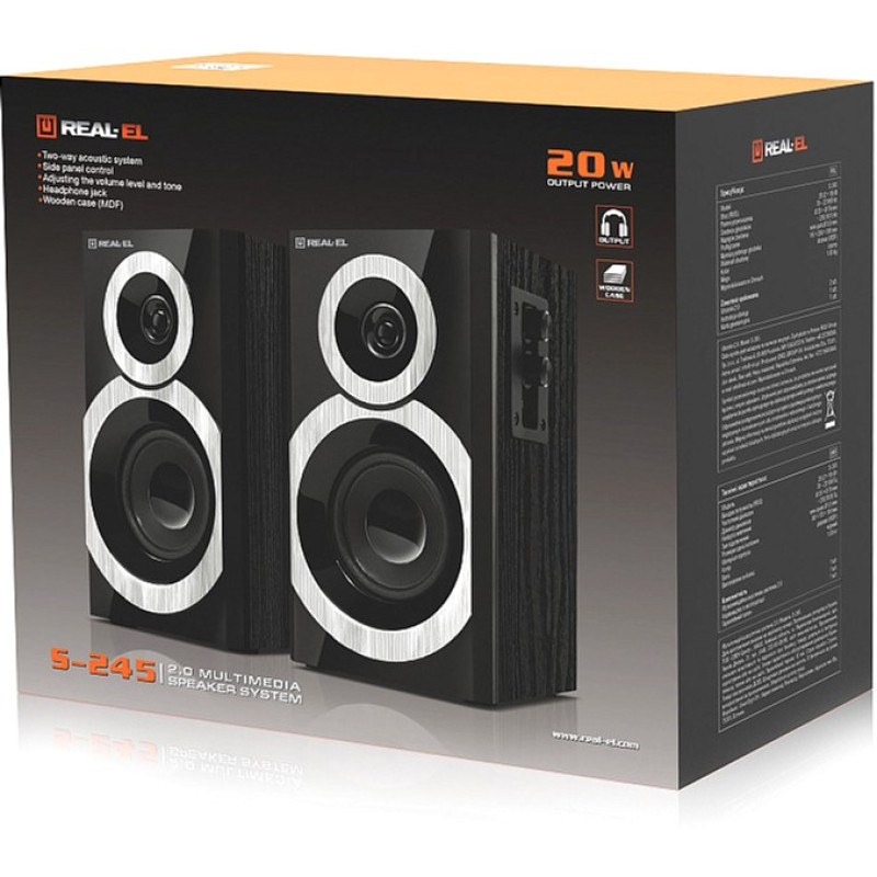 Акустична система REAL-EL S-245 Black (EL121200015)