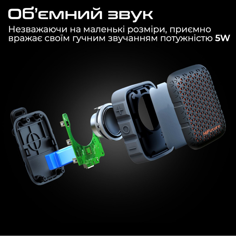 Портативна акустика HiFuture Pocket-S 5W Grey/Blue (pocket-s.greyblue)
