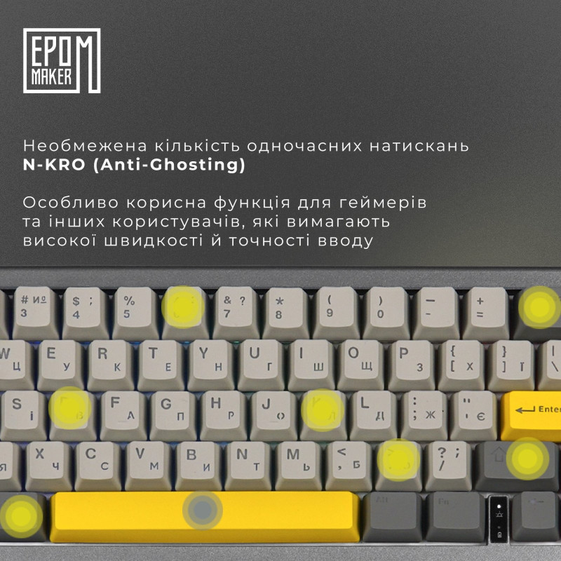Клавіатура EPOMAKER EK68 Budgerigar V2 Black (EK68-B-BV2)