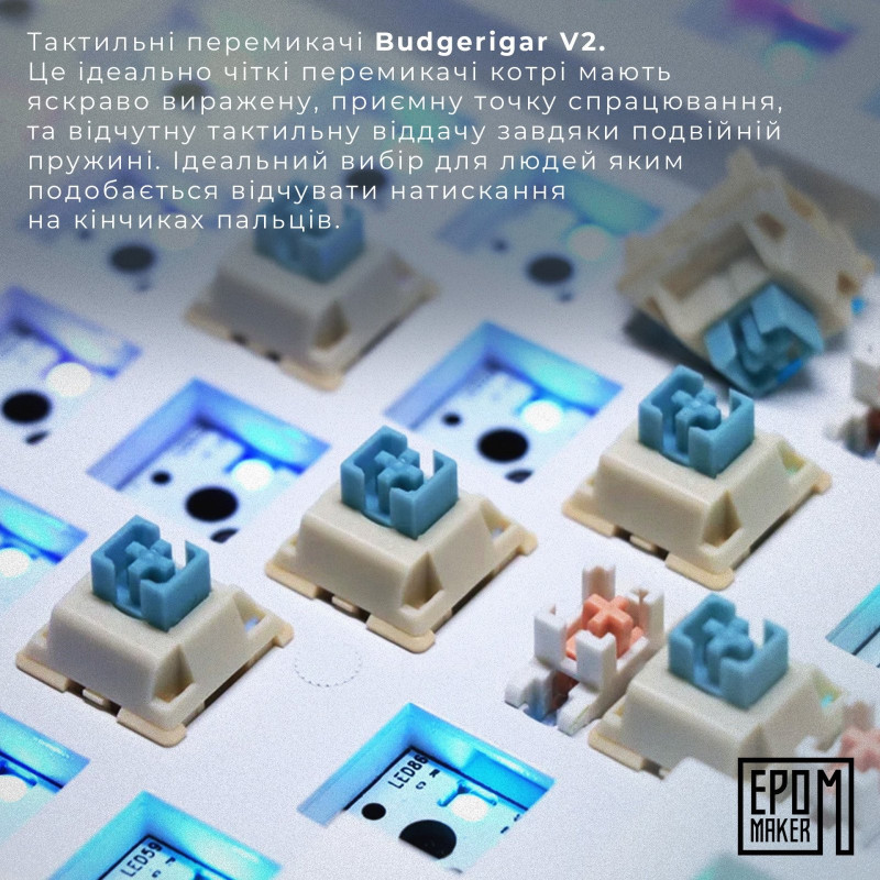 Клавіатура EPOMAKER EK68 Budgerigar V2 Black (EK68-B-BV2)
