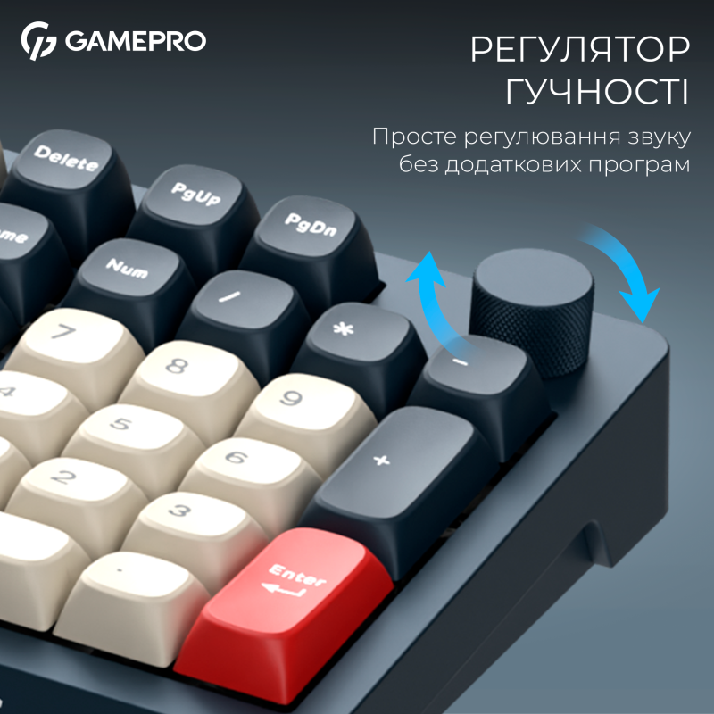 Бездротова клавіатура GamePro Asgard Drakkar Keychron Super Red Switch Blue (MK305BL)