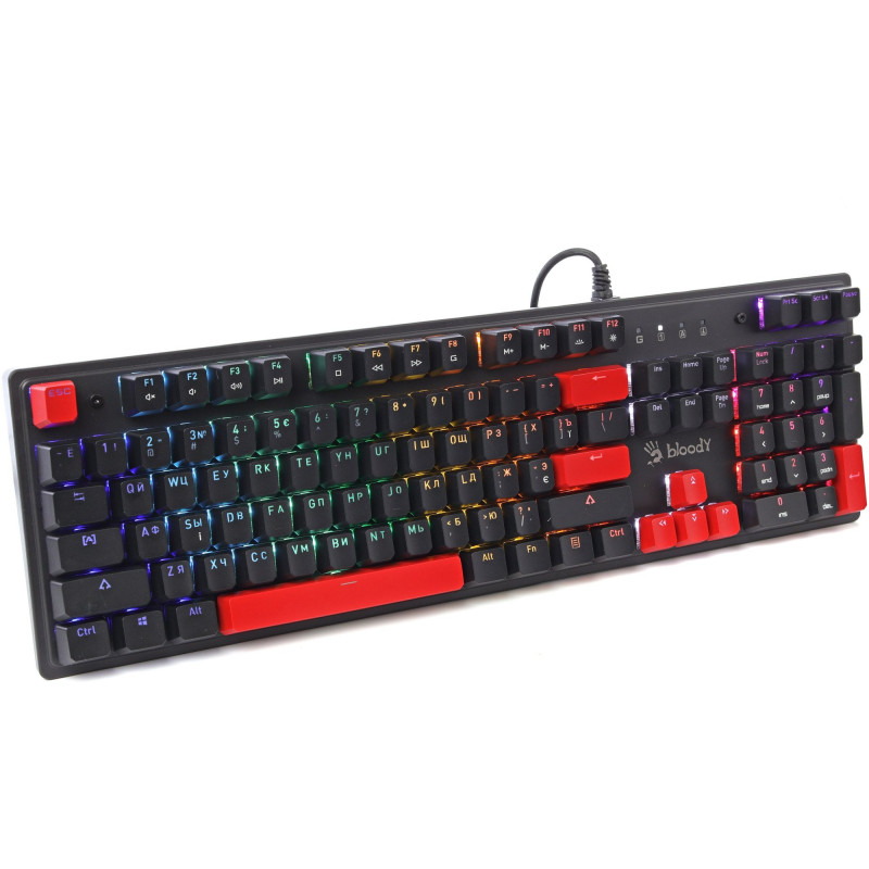 Клавіатура A4Tech Bloody S525N RGB BLMS Red Switch USB Fire Black (4711421002066)