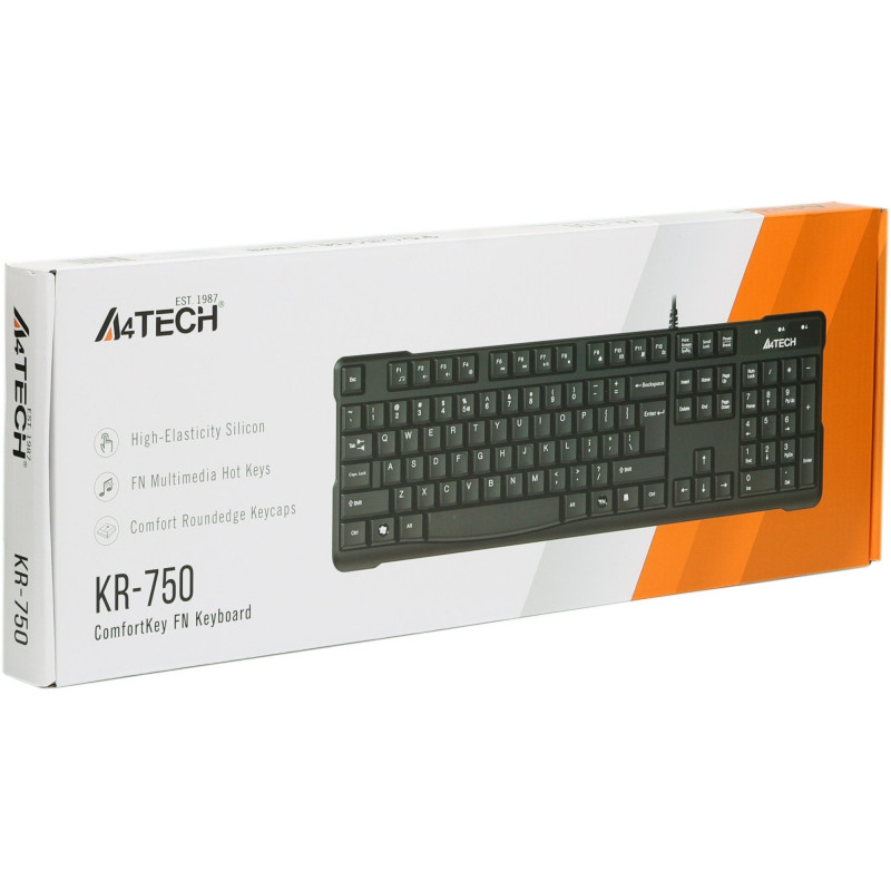 Клавіатура A4-Tech KR-750 USB Black