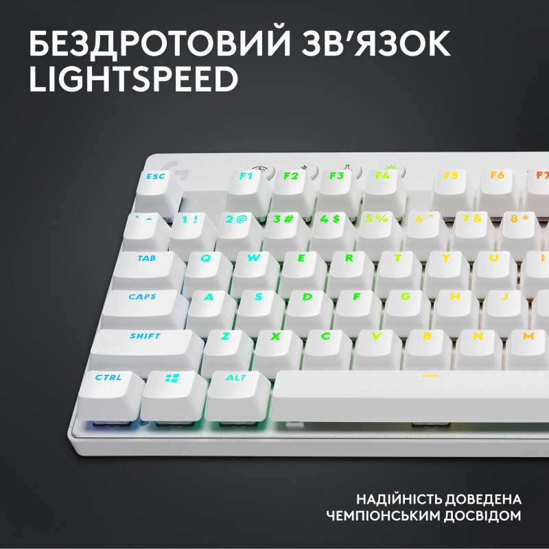 Клавиатура Logitech G PRO X TKL Lightspeed White Tactile (920-012148)