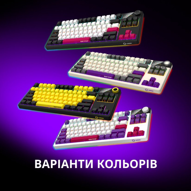 Клавіатура Lorgar KBP70TKLW Wireless TKL Mechanical Pro UA Black/Red (LRG-KBP70TKLW-BK-US)