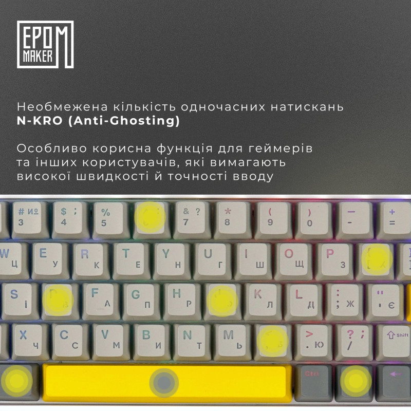 Клавіатура EPOMAKER EP64 Mulan White (EP64-W-M)