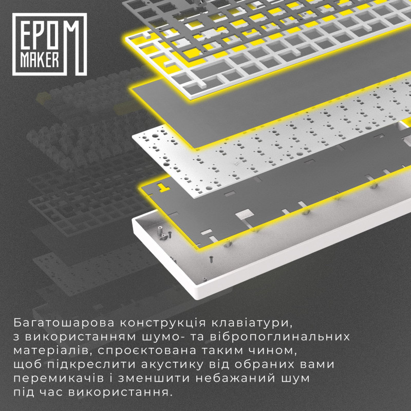 Клавіатура EPOMAKER EP64 Mulan White (EP64-W-M)