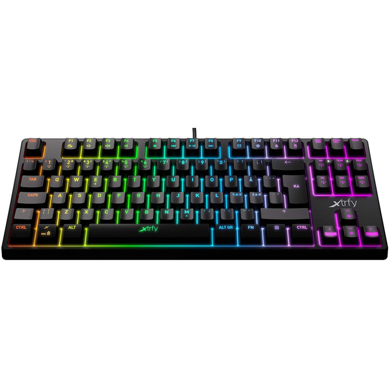 Клавіатура Xtrfy K4 TKL RGB Kailh Red UA Black (XG-K4-RGB-TKL-R-UKR)