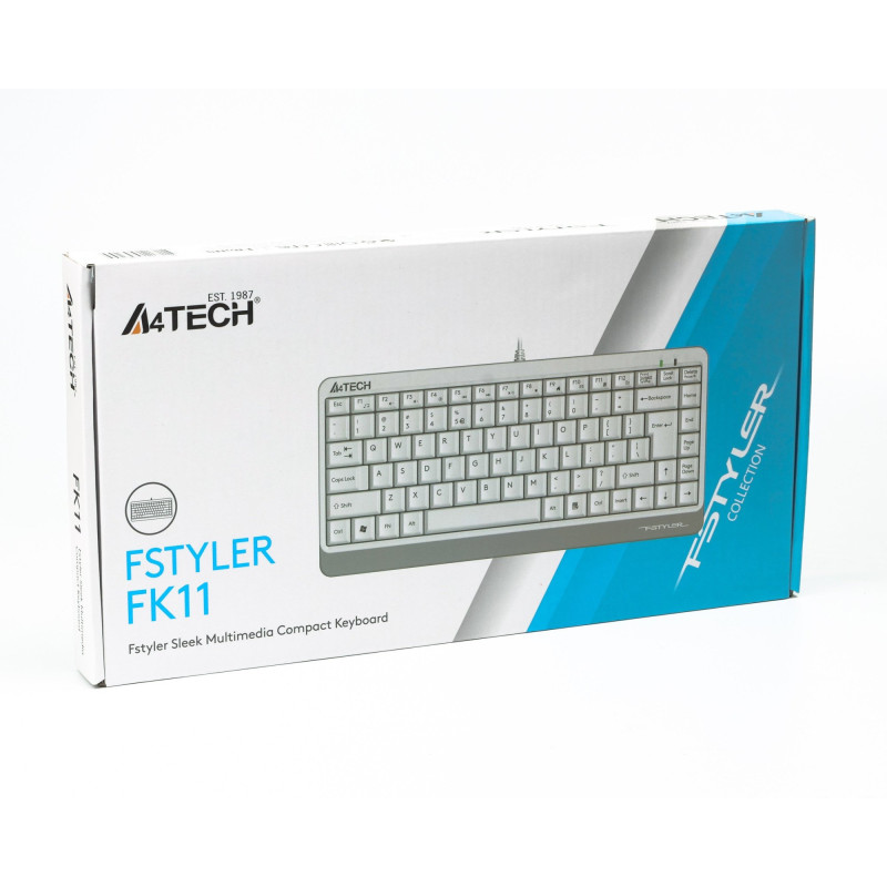 Клавіатура A4Tech Fstyler Compact Size FK11 USB White