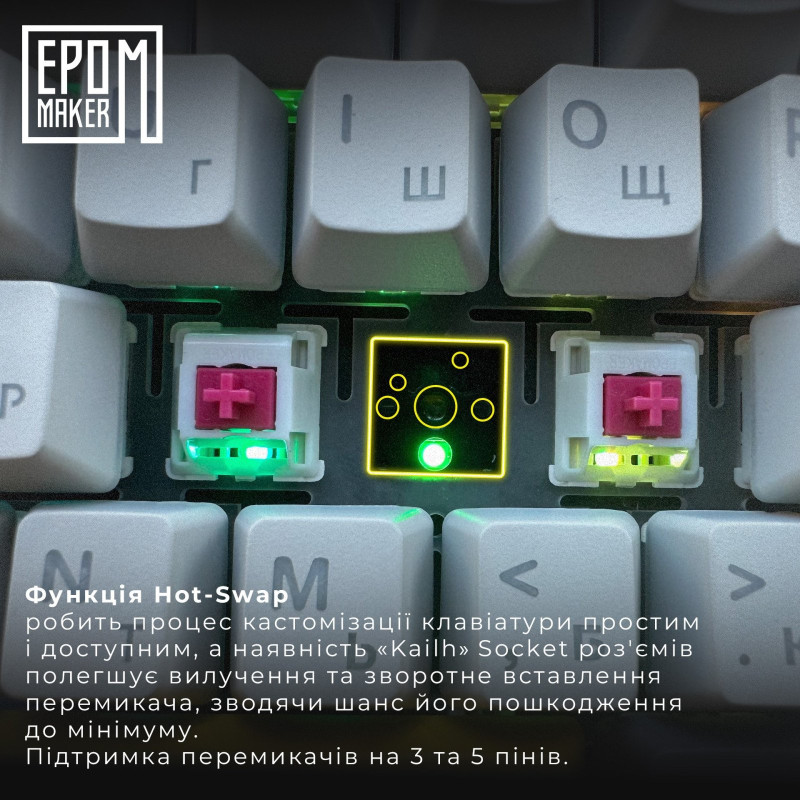 Клавіатура EPOMAKER Shadow-X Mulan White (SHX-W-M)