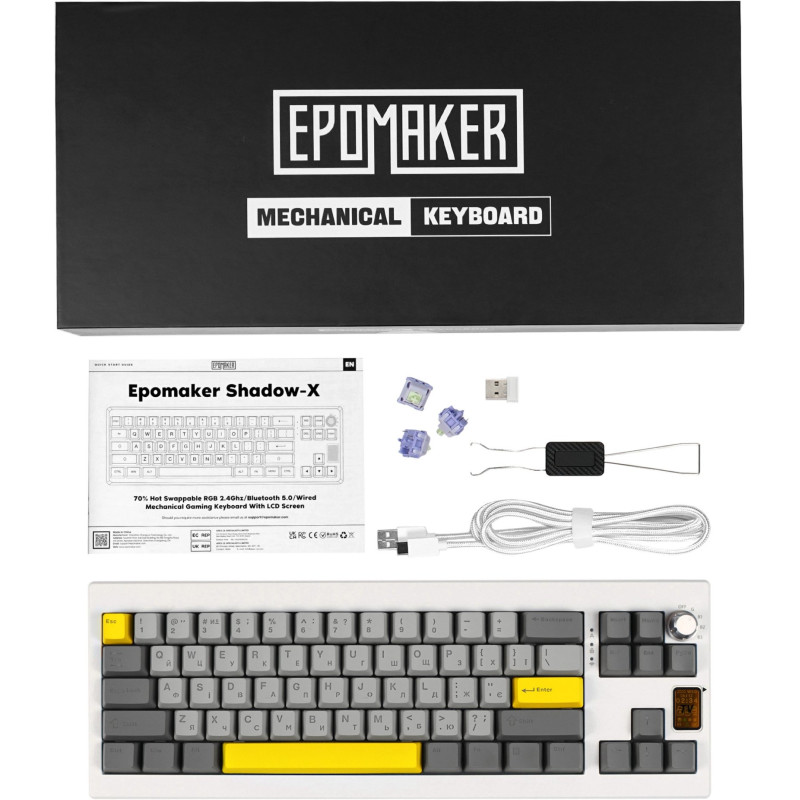 Клавіатура EPOMAKER Shadow-X Wisteria Linear White (SHX-W-WL)