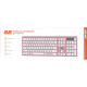 Клавіатура 2E KS270 WL/BT EN/UKR Pink/White (2E-KS270WBPN_UA)