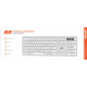 Клавіатура 2E KS270 WL/BT EN/UKR SILLE/WHITE (2E-KS270WBWH_UA)
