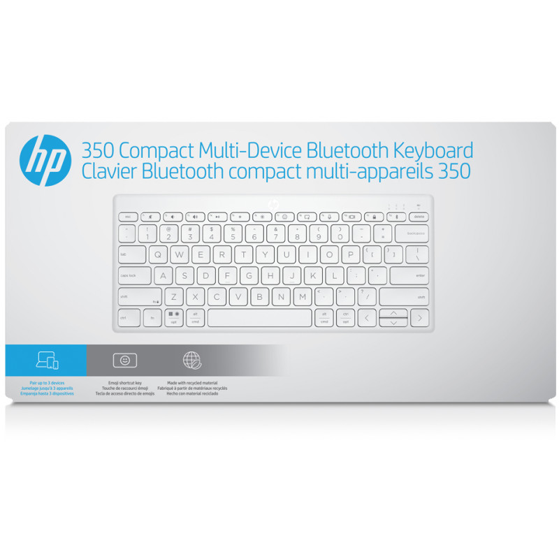 Клавіатура HP 350 Compact Multi-Device Bluetooth UA White (692T0AA)