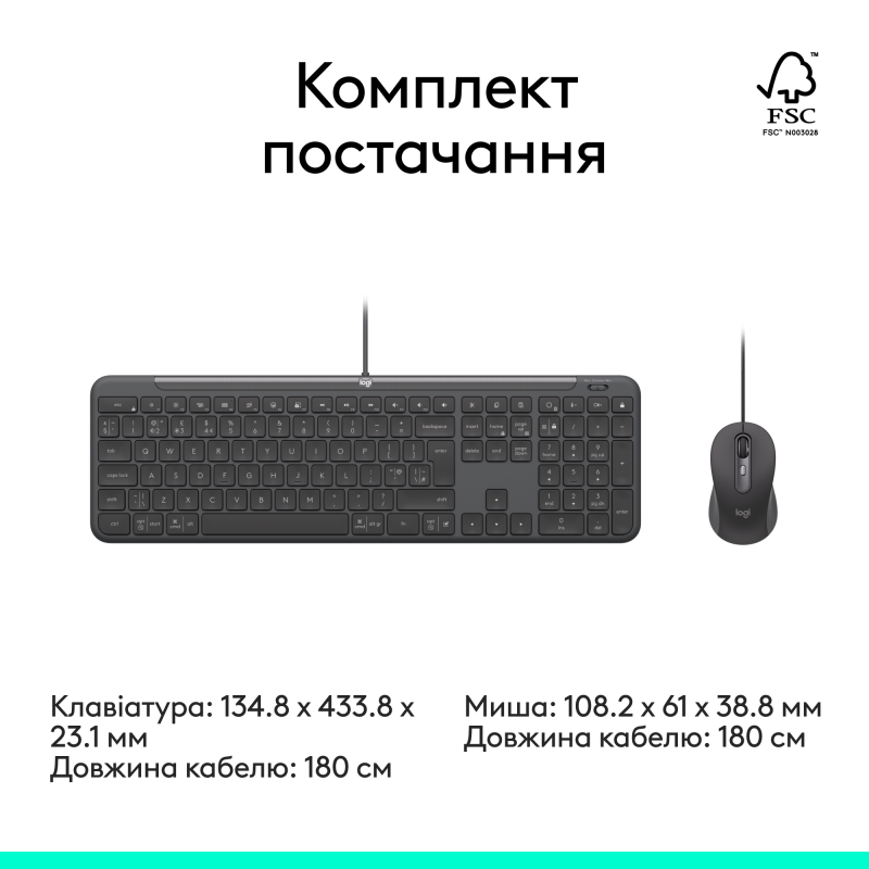 Комплект Logitech Signature Slim MK620 для USB-C UA Graphite (920-013349)