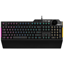 Клавіатура ASUS TUF Gaming K1 RGB 104key USB UA Black (90MP01X0-BKMA00)