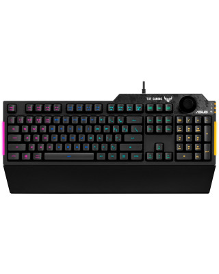 Клавіатура ASUS TUF Gaming K1 RGB 104key USB UA Black (90MP01X0-BKMA00)