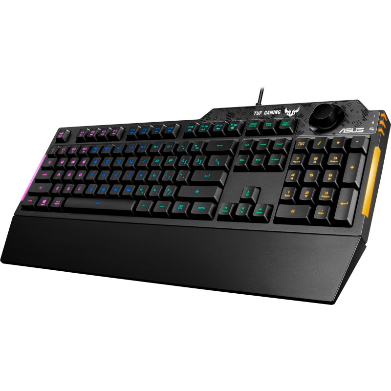 Клавіатура ASUS TUF Gaming K1 RGB 104key USB UA Black (90MP01X0-BKMA00)