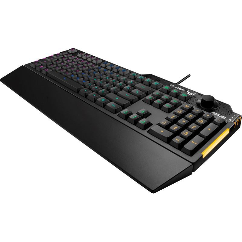 Клавіатура ASUS TUF Gaming K1 RGB 104key USB UA Black (90MP01X0-BKMA00)
