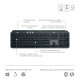 Клавиатура Logitech MX Keys S Plus Palm Rest Graphite (920-011589)