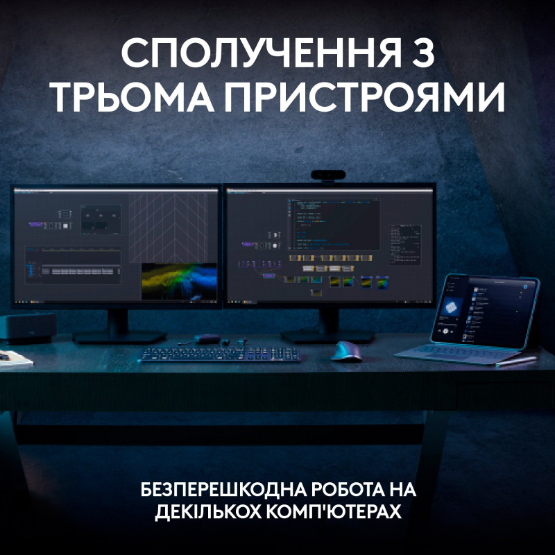 Клавиатура Logitech MX Keys S Plus Palm Rest Graphite (920-011589)