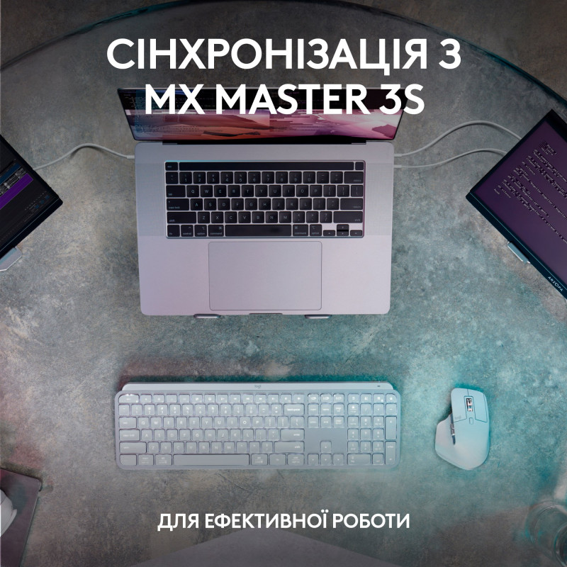 Клавиатура Logitech MX Keys S Plus Palm Rest Graphite (920-011589)